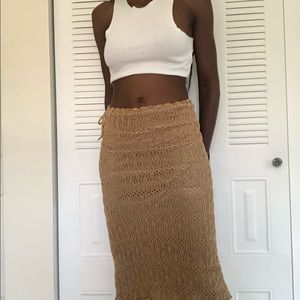 Y2K Crochet Midi Skirt by Rave